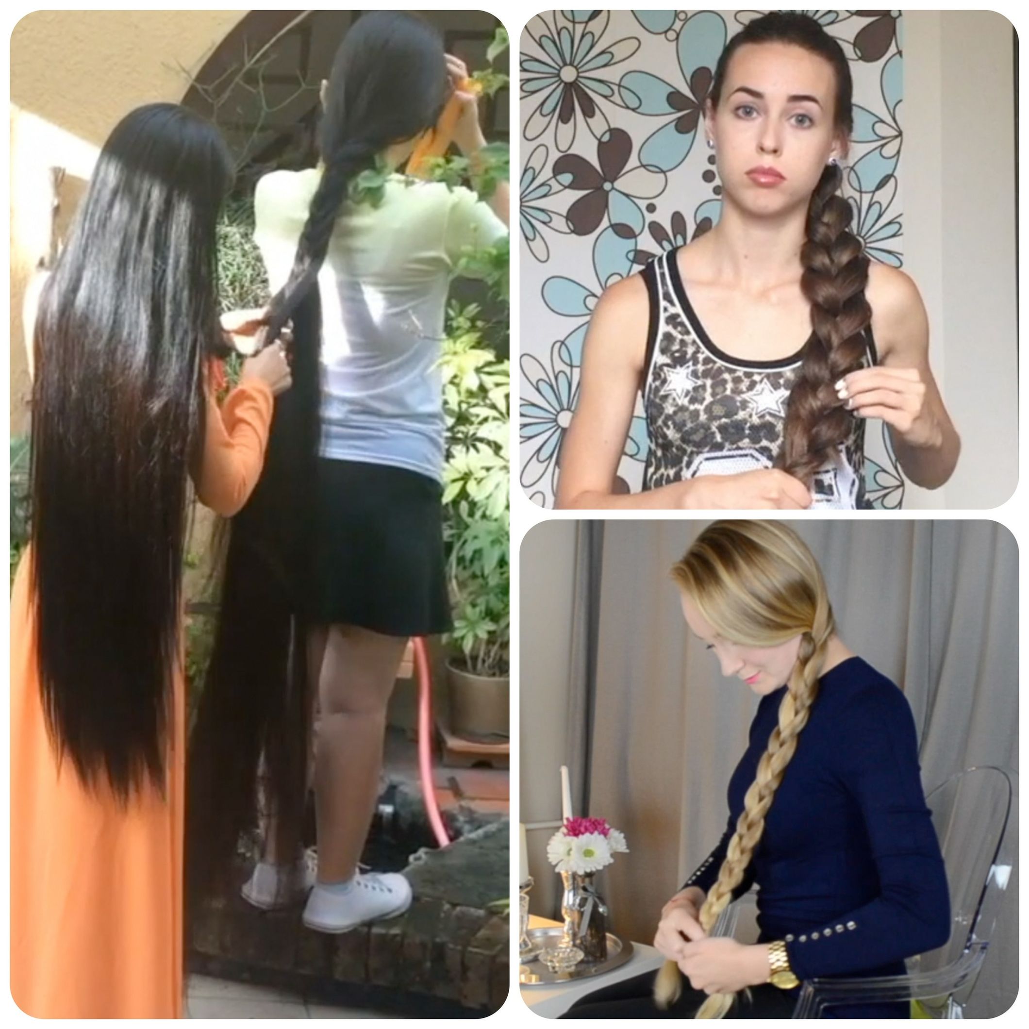 VIDEO Brushing her extremely long Rapunzel hair