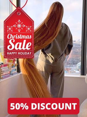 VIDEO - Almost two meters of super silky blonde hair