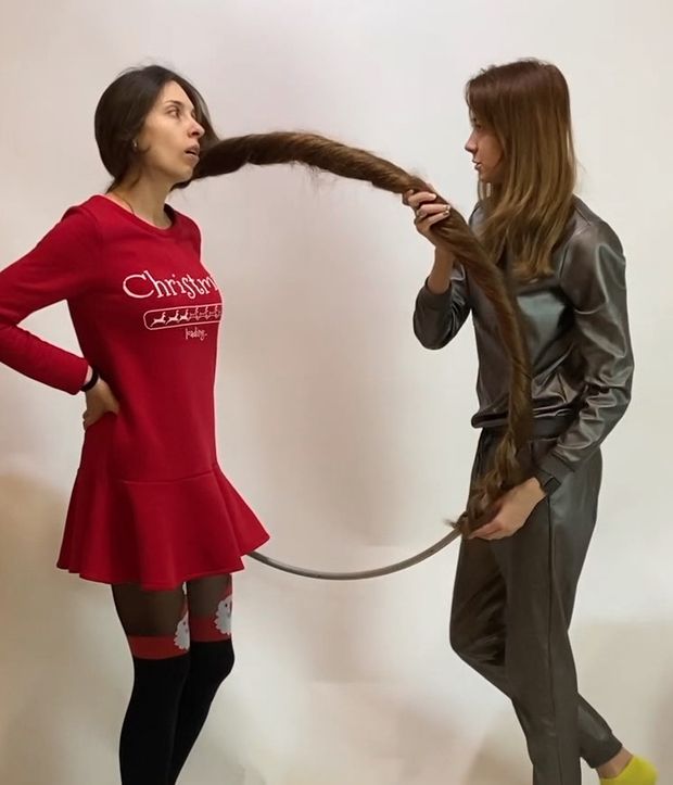 VIDEO - Floor length hair creativity