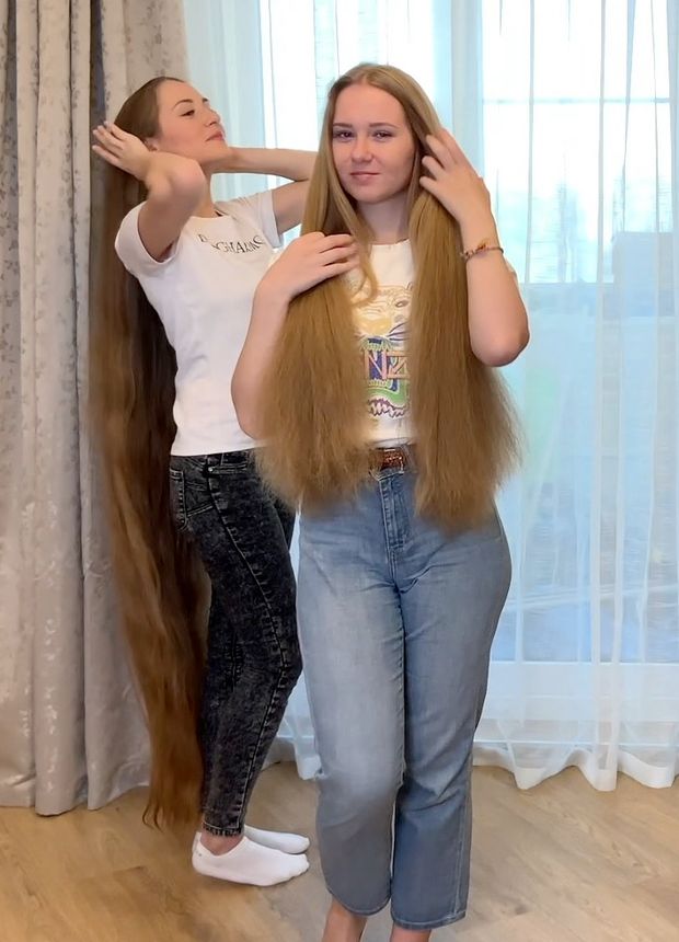 VIDEO - Two sisters with a lot of hair