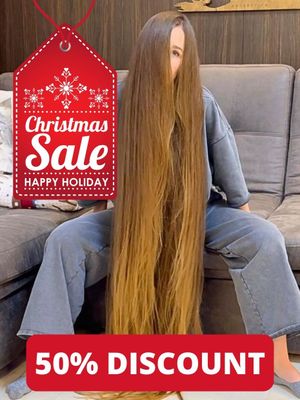 VIDEO - Ultra long blonde hair dream