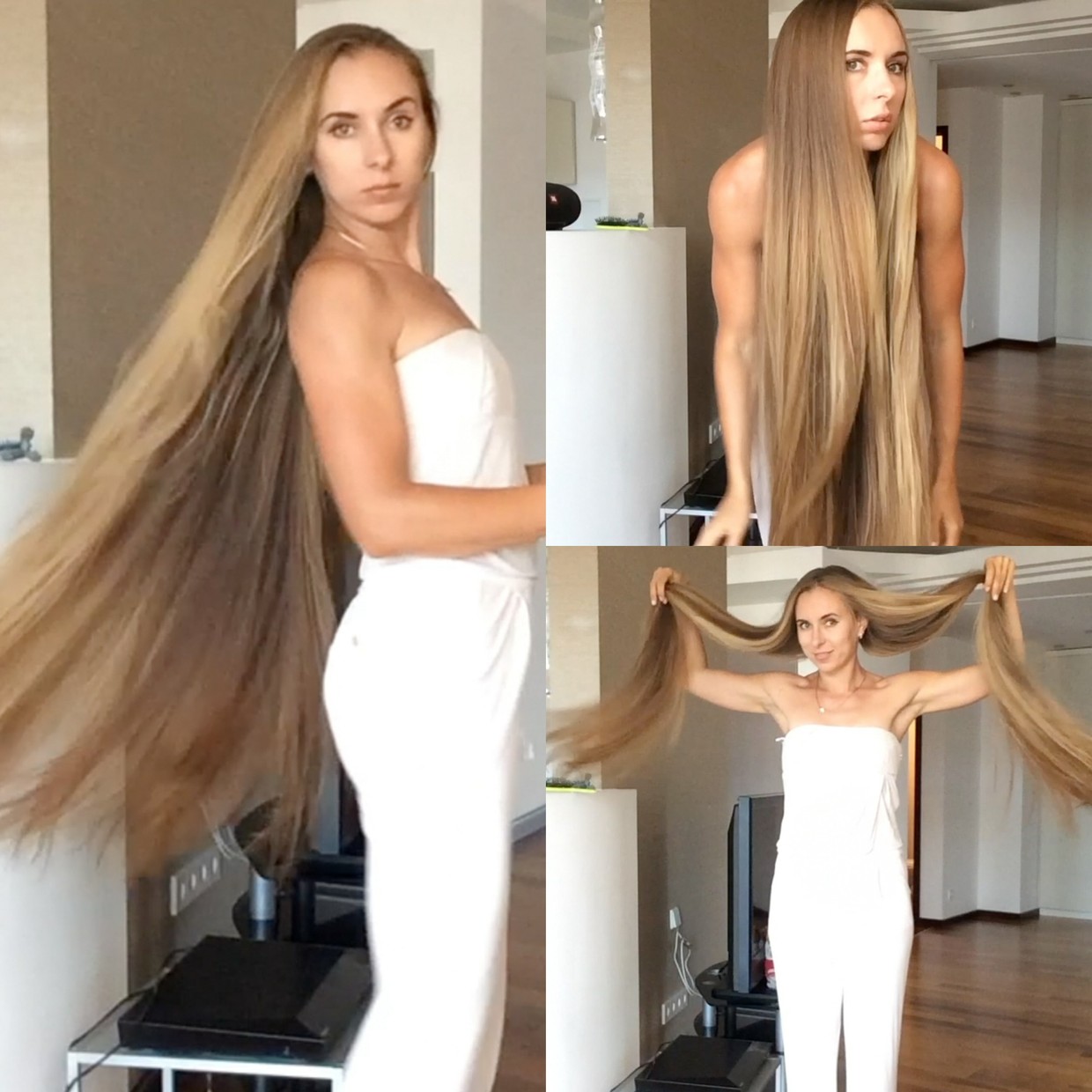 Extremely Long Hair Extensions in White