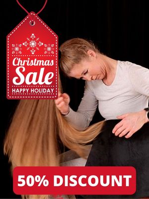 VIDEO - Veronika's thick hair show in chair