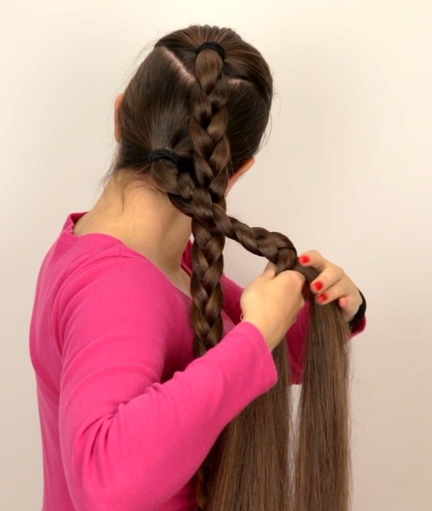 VIDEO - Suzana&#x27;s special hairstyle: Vertical double braids