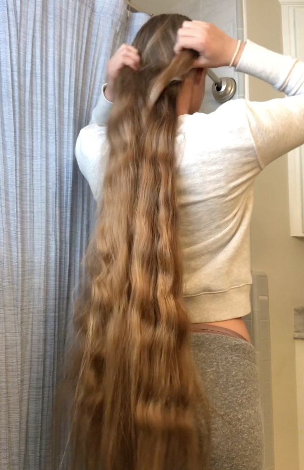 PHONE VIDEO - Serafina brushing out a braid