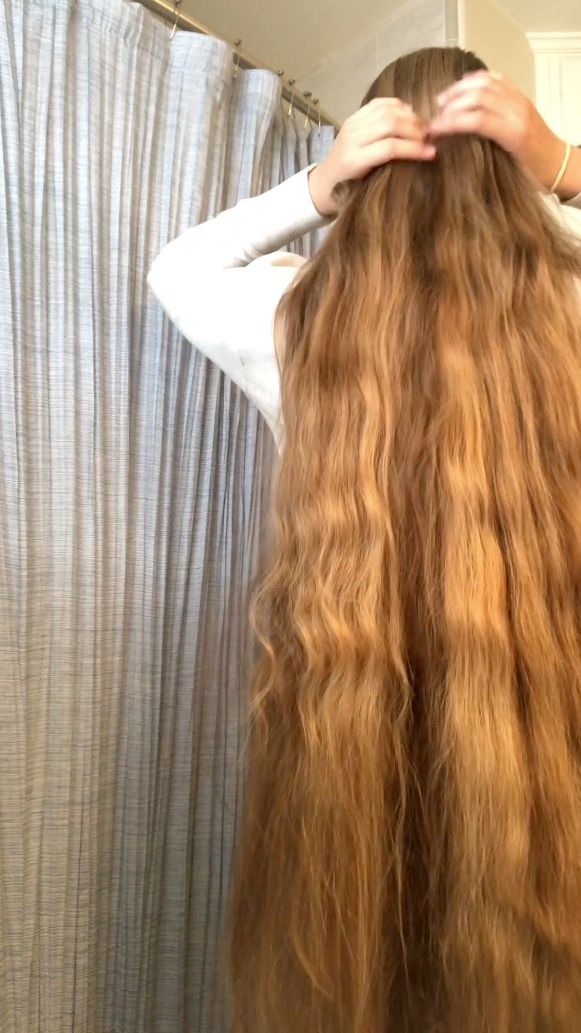 PHONE VIDEO - Serafina brushing out a braid