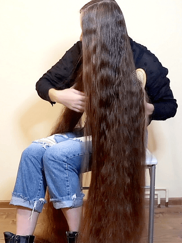 VIDEO - Ultra heavy wet hair