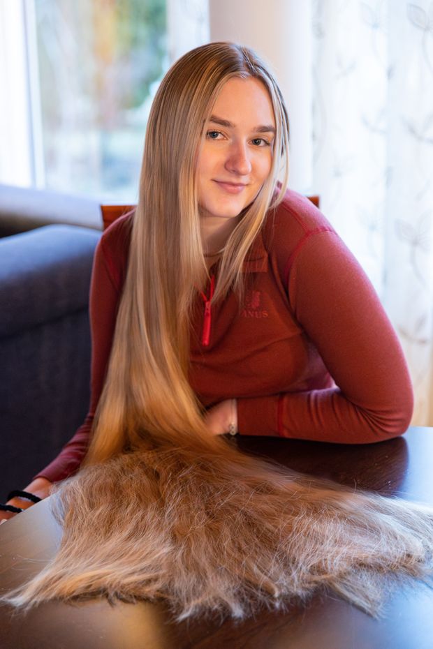 PHOTO SET - Extremely perfect blonde hair by the fireplace photoshoot