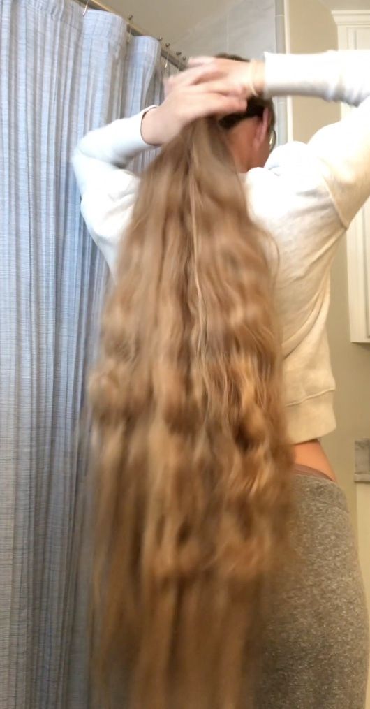 PHONE VIDEO - Serafina brushing out a braid