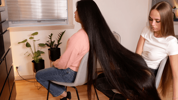 VIDEO - The longest ponytails Celina has ever made
