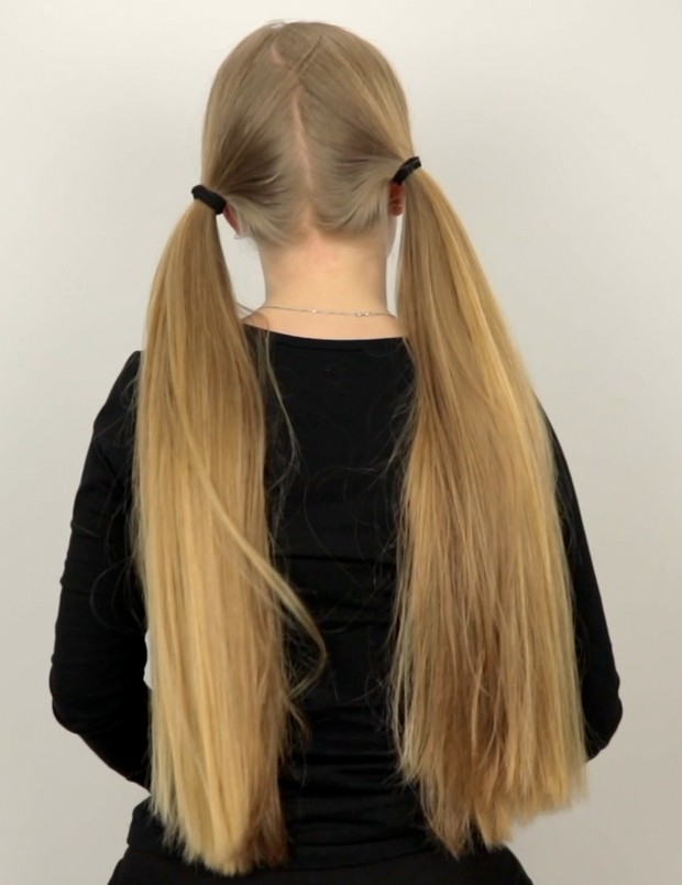 VIDEO - Pigtails, ponytails and folded hair