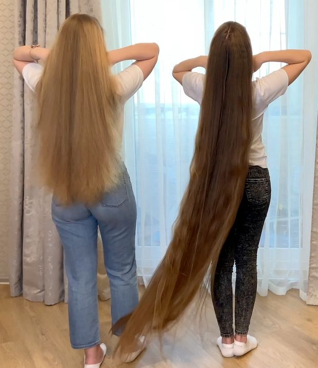 VIDEO - Two sisters with a lot of hair