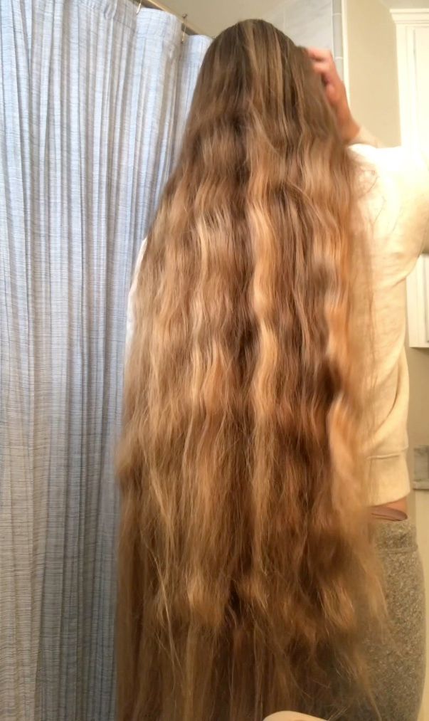 PHONE VIDEO - Serafina brushing out a braid