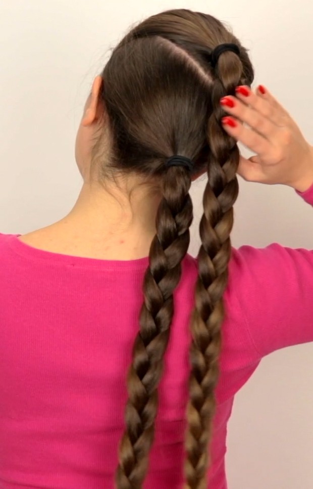 VIDEO - Suzana&#x27;s special hairstyle: Vertical double braids