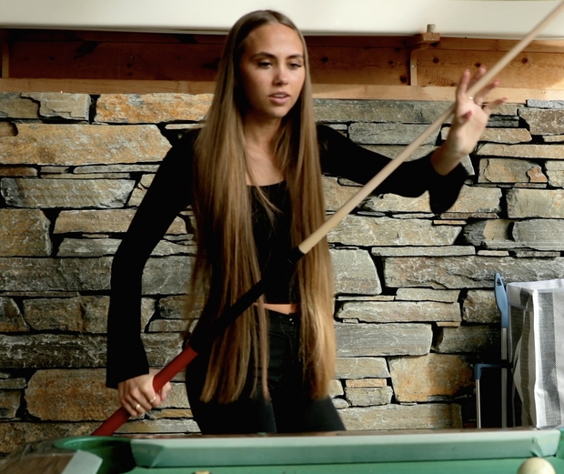 VIDEO - The RealRapunzels team playing pool