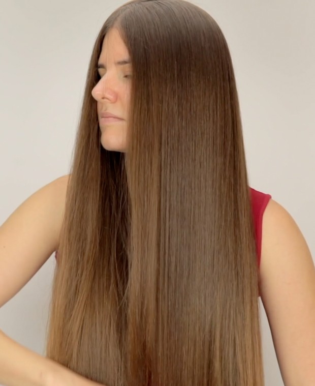 VIDEO - Massive ponytail and thick pigtails