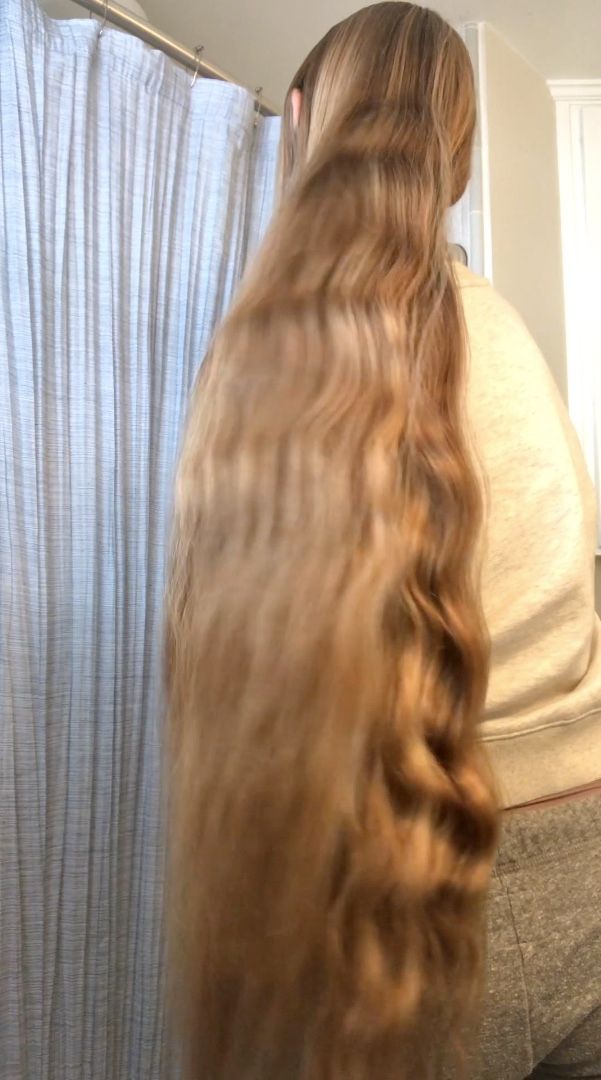 PHONE VIDEO - Serafina brushing out a braid