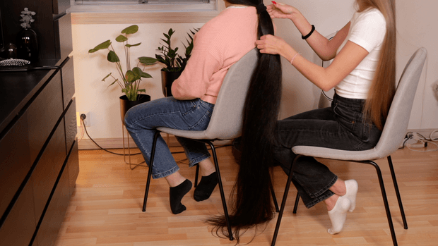 VIDEO - The longest ponytails Celina has ever made