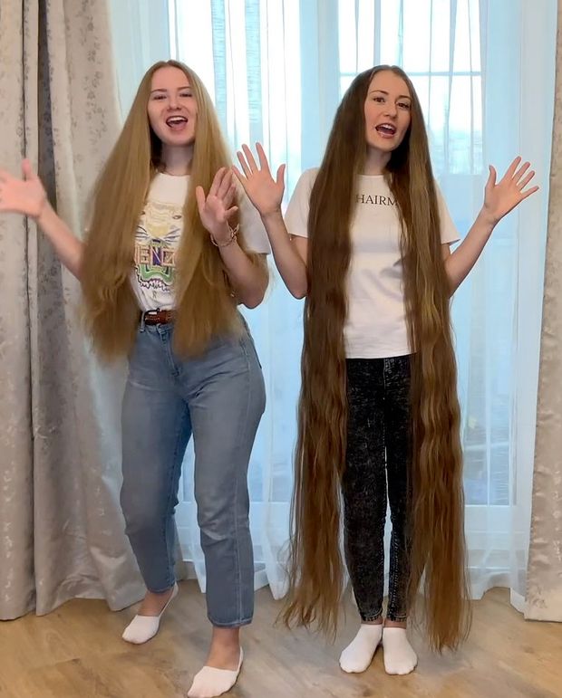 VIDEO - Two sisters with a lot of hair