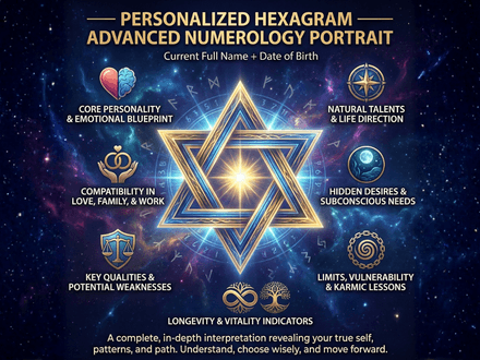 Personalized hexagram (by email)