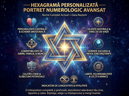 Hexagramă personalizată (prin e-mail)