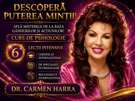 CURS DE PSIHOLOGIE (6 lecții) - Descoperă puterea minții!