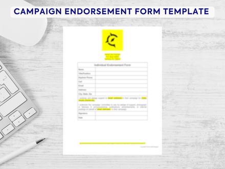 Campaign Endorsement Form Template