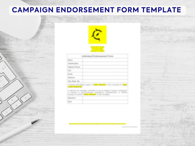 Campaign Endorsement Form Template