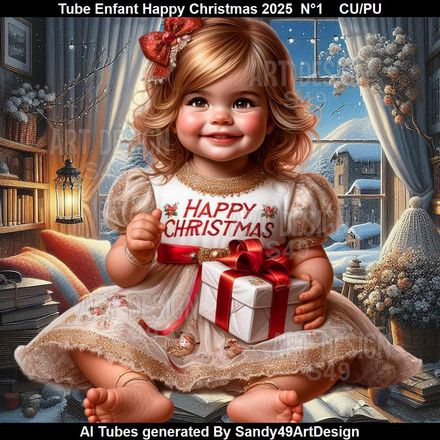 Tube Enfant Happy Christmas 2025  N°1