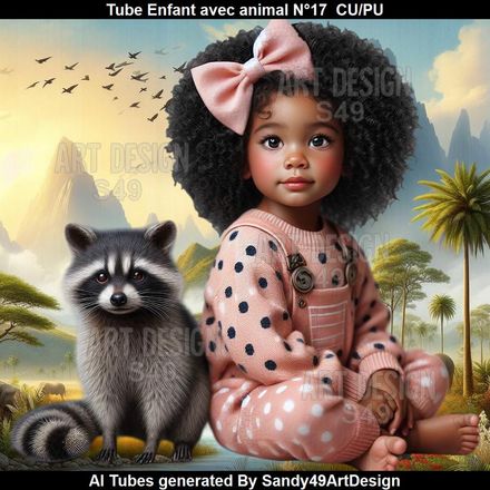 Tube Enfant avec animal N°17  2026