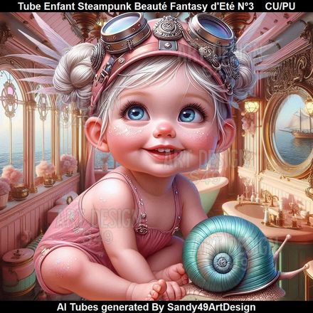 Tube Enfant Steampunk Beauté Fantasy d&#x27;Eté N°3