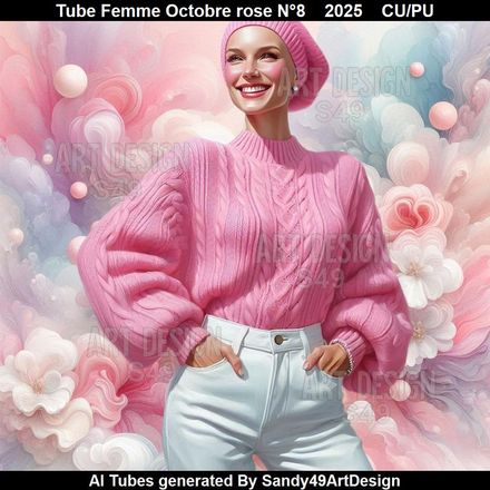 Tube Femme Octobre rose N°8    2025