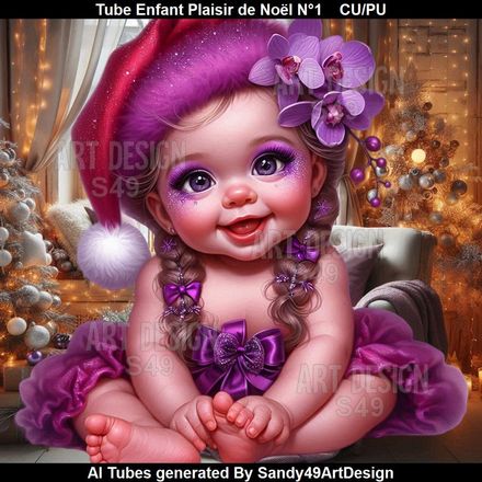 Tube Enfant Plaisir de Noël N°1