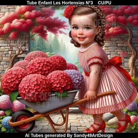Tube Enfant Les Hortensias N°3