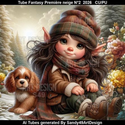 Tube Fantasy Première neige N°2  2026