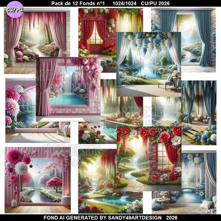 Pack 12 Fonds N°1  2026