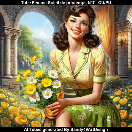 Tube Femme Soleil de printemps N°7