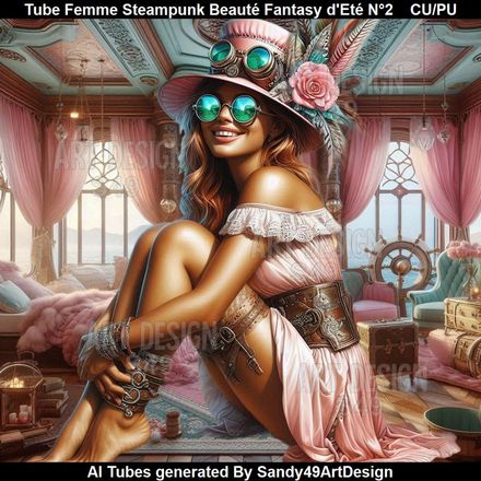 Tube Femme Steampunk Beauté Fantasy d&#x27;Eté N°2