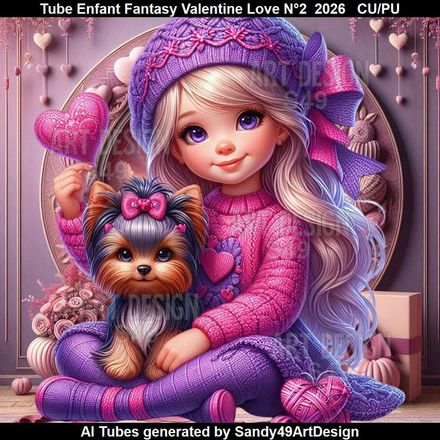Tube Enfant Fantasy Valentine Love N°2  2026