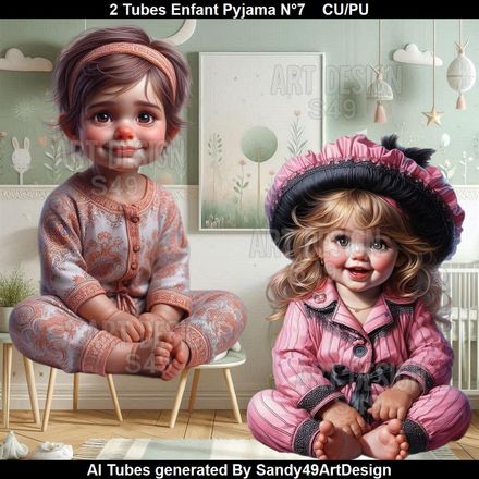 2 Tubes Enfant Pyjama N°7
