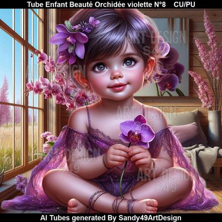 Tube Enfant Beauté Orchidée violette N°8
