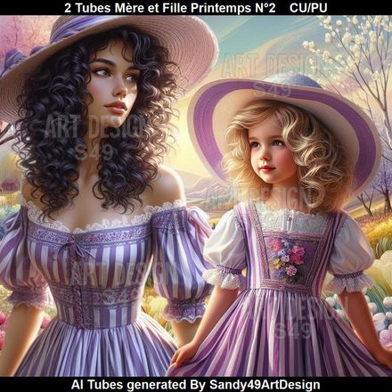 2 Tubes Mère et Fille Printemps N°2