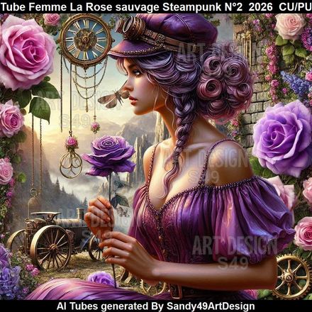 Tube Femme La Rose sauvage Steampunk N°2  2026