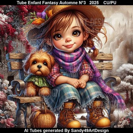 Tube Enfant Fantasy Automne N°3   2025
