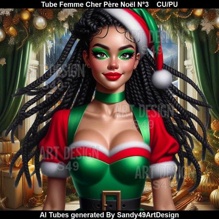 Tube Femme Cher Père Noël N°3