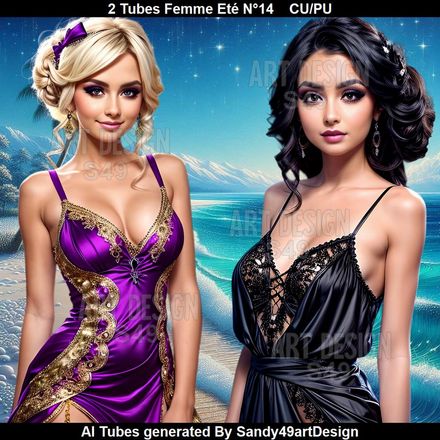 2 Tubes Femme Eté N°14