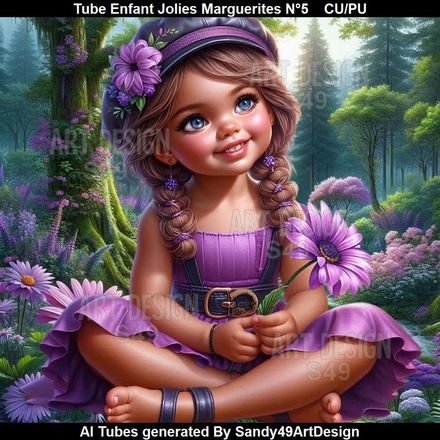 Tube Enfant Jolies Marguerites N°5