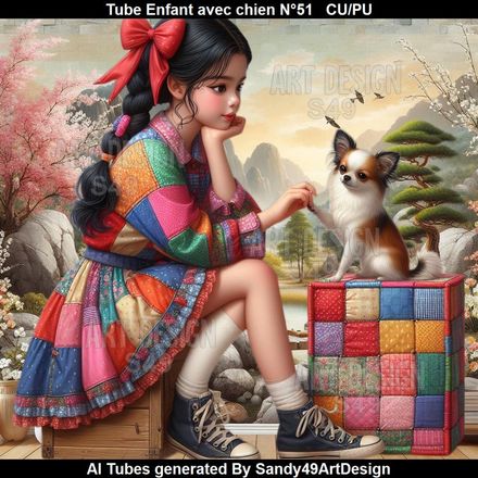 Tube Enfant avec chien N°51