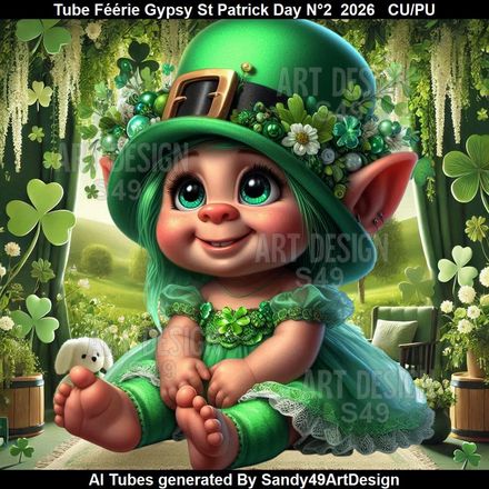 Tube Féérie Gypsy Saint Patrick Day N°2  2026