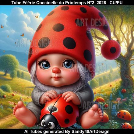 Tube Féérie Coccinelle du Printemps N°2  2026